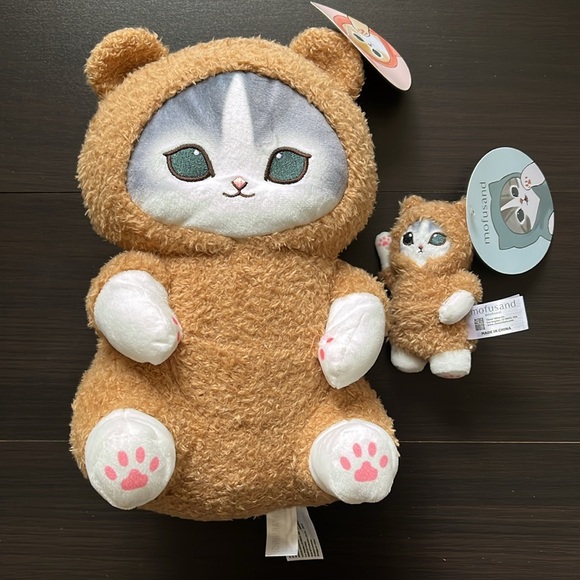Mofusand Cat Mocha Plush Pair - Picture 2 of 5